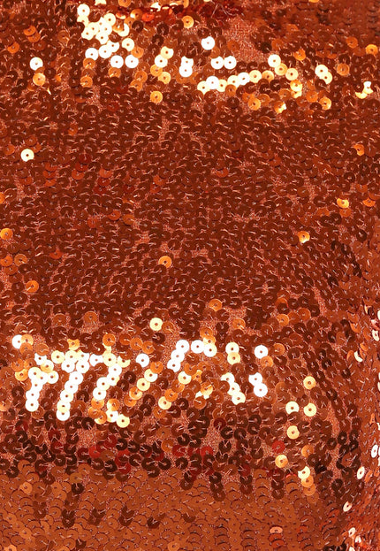 ORANJE-S Oranje Shortsleeve Pailletten Top