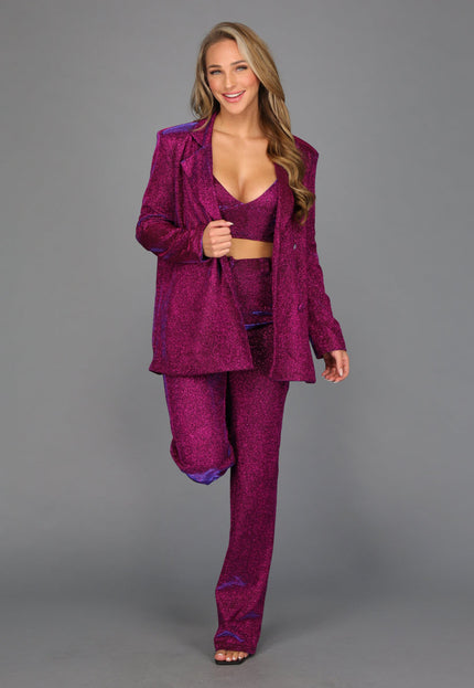 OP=OP.38.R Paarse Glamour Top met Triangel Model