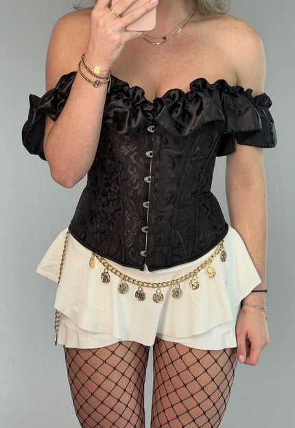 PU Dubbele Bellychain met Coins