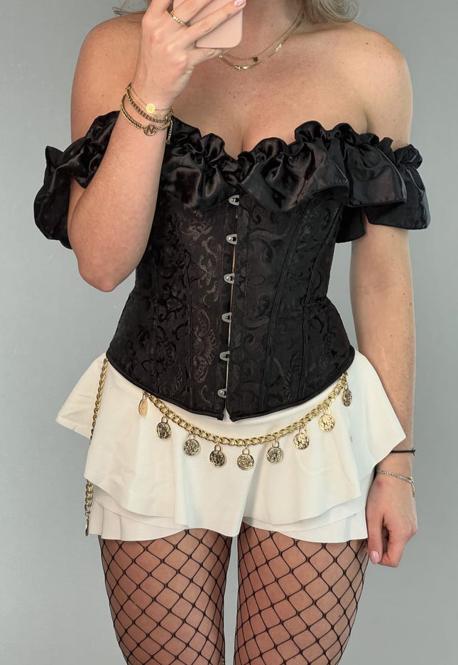 PU Dubbele Bellychain met Coins