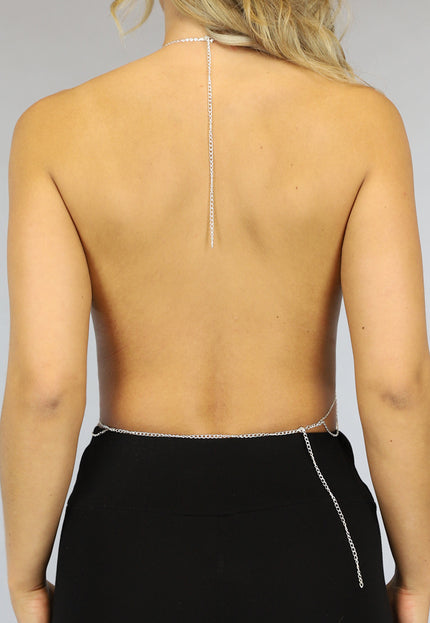 PU Zilveren Eye Bodychain