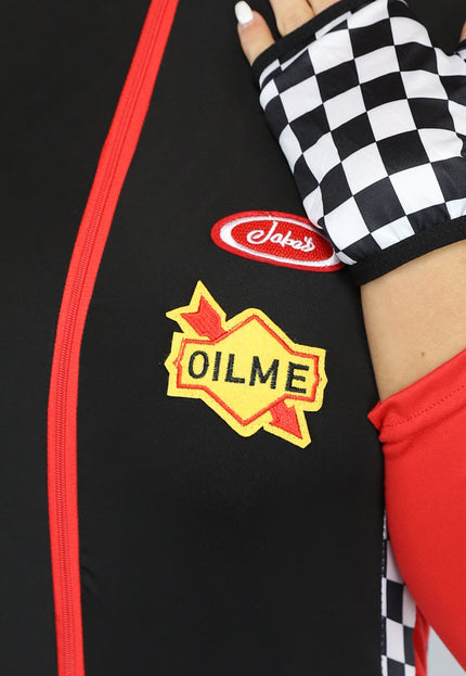 Racer Pitspoes Kostuum met Patches