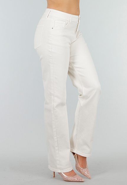 Redial Jeans Beige Straight Stretch Denim Jeans