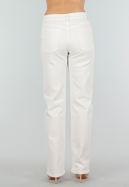 Redial Jeans Beige Straight Stretch Denim Jeans