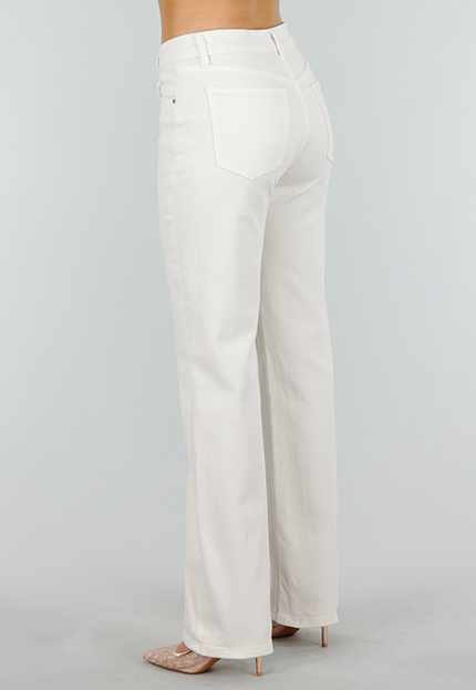 Redial Jeans Beige Straight Stretch Denim Jeans