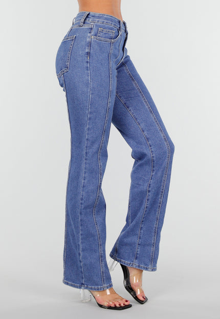 Redial Jeans Blauwe Jeans met Rechte Pijpen en Stretch