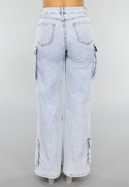 Redial Jeans Blauwe Wide Leg Carpenter Broek