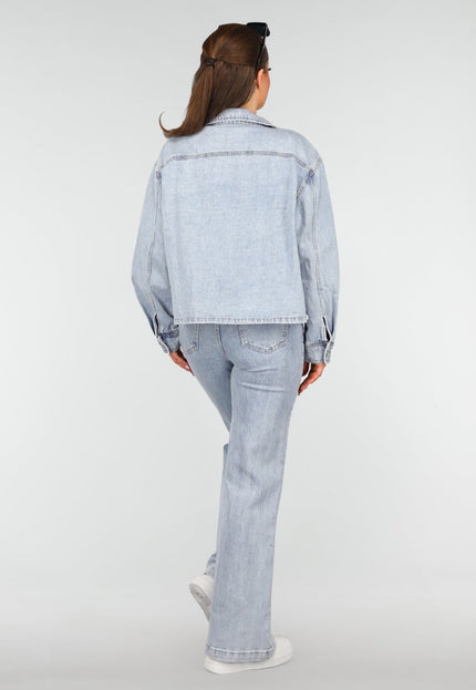 Redial Jeans Denim Blouse met Wassing en Borstzakken