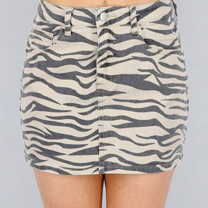 Redial Jeans Denim Stretch Zebraprint Rok