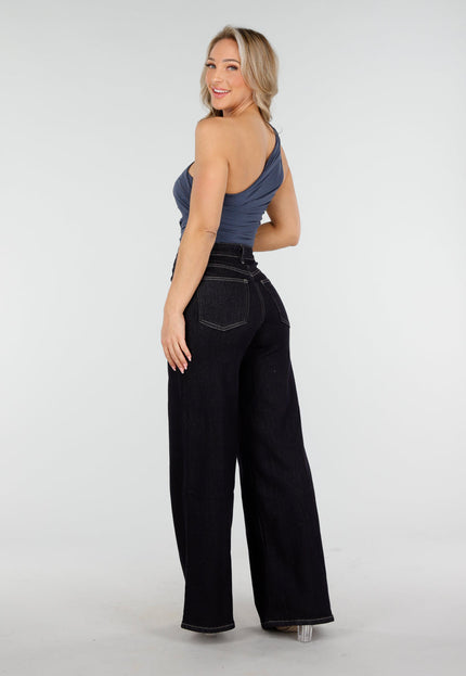 Redial Jeans Donkerblauwe Stretch Flared Jeans