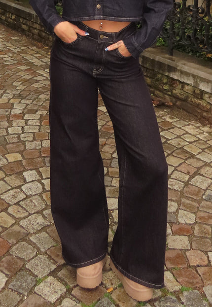Redial Jeans Donkerblauwe Stretch Flared Jeans