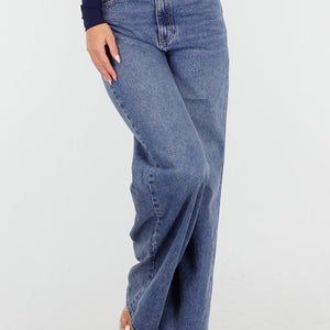 OP=OP.09.NL Donkerblauwe Wide Leg Jeans