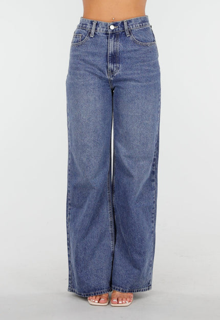 OP=OP.09.NL Donkerblauwe Wide Leg Jeans