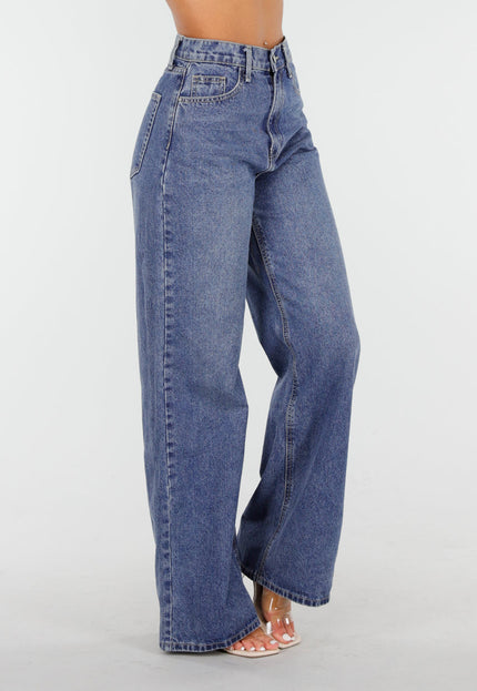 OP=OP.09.NL Donkerblauwe Wide Leg Jeans