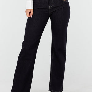 Redial Jeans Donkerblauwe Wide Stretch Jeans