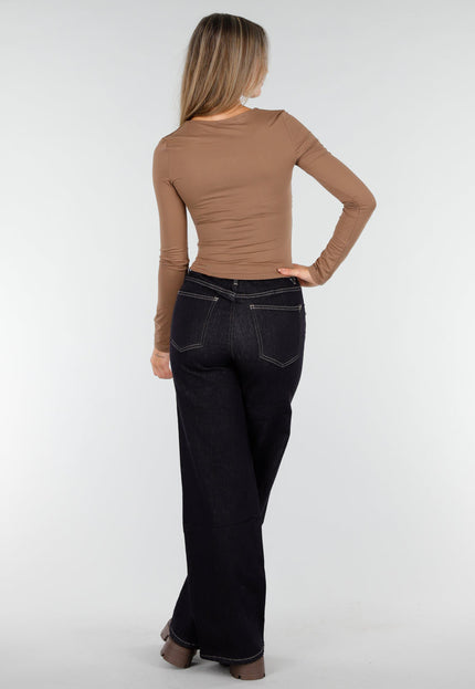 Redial Jeans Donkere Stretch Jeans met Strikkoord