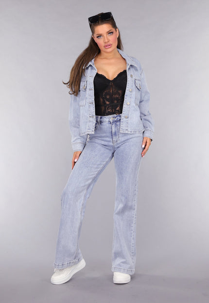 OP=OP.09.NL Flared Jeans met Wassing in Mid Waist