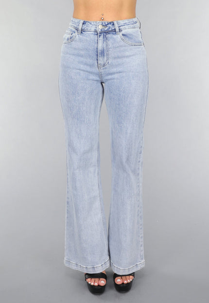 OP=OP.09.NL Flared Jeans met Wassing in Mid Waist