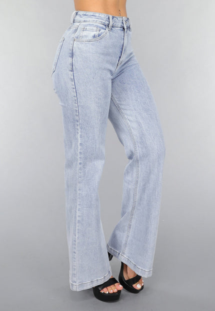 OP=OP.09.NL Flared Jeans met Wassing in Mid Waist