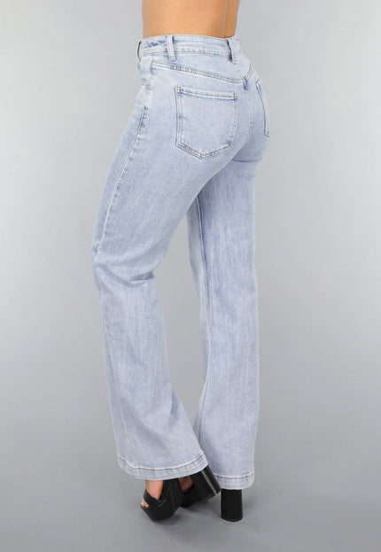 OP=OP.09.NL Flared Jeans met Wassing in Mid Waist