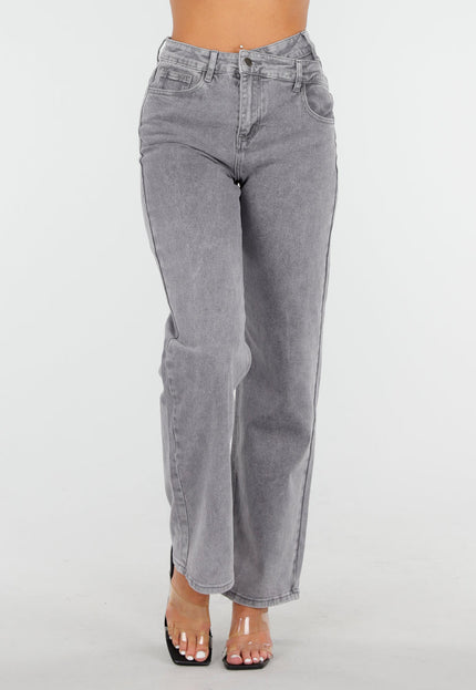 OP=OP.09.NL Grijze Straight Stretch Jeans