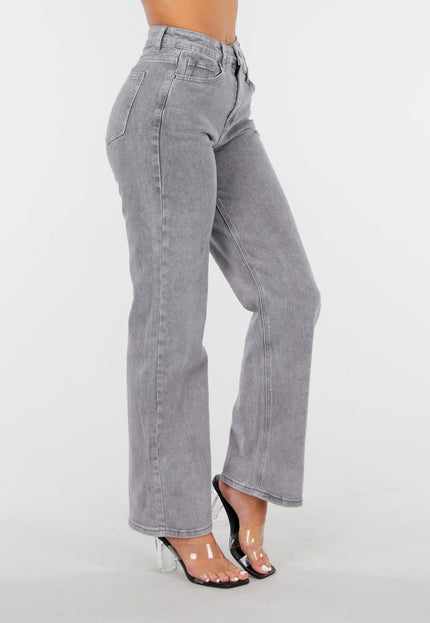 OP=OP.09.NL Grijze Straight Stretch Jeans