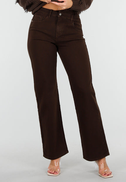 OP=OP.10.NL High Waist Jeans Bruin Stretch