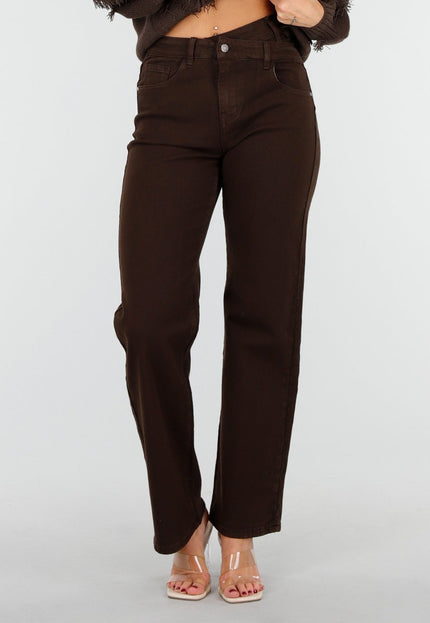 OP=OP.10.NL High Waist Jeans Bruin Stretch