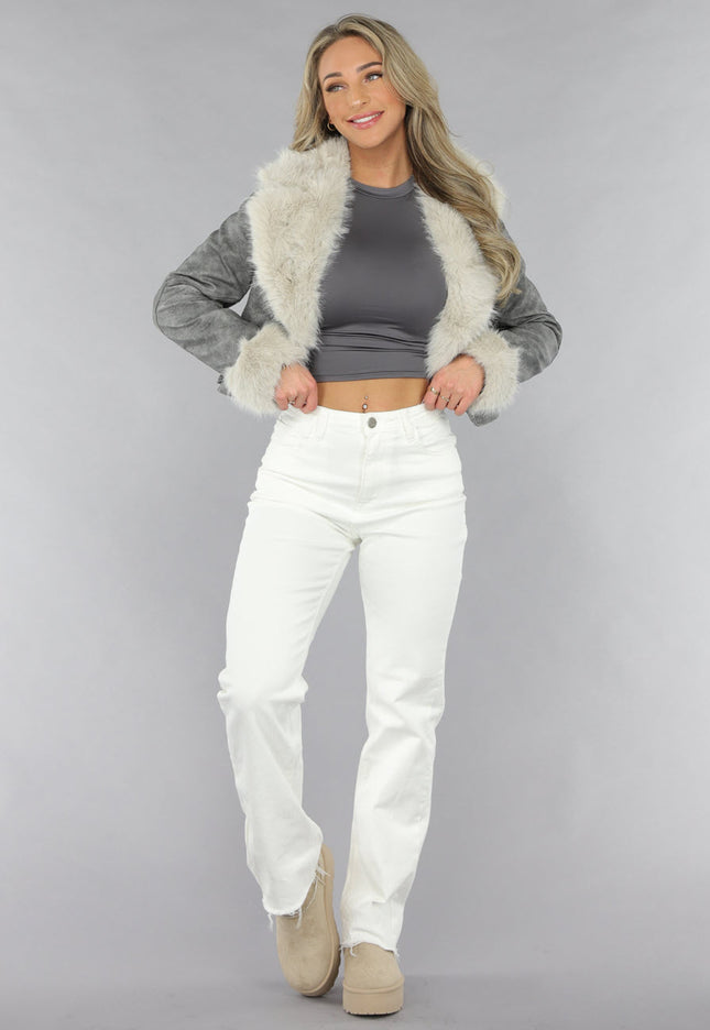 Redial Jeans High Waist Straight Leg Witte Jeans