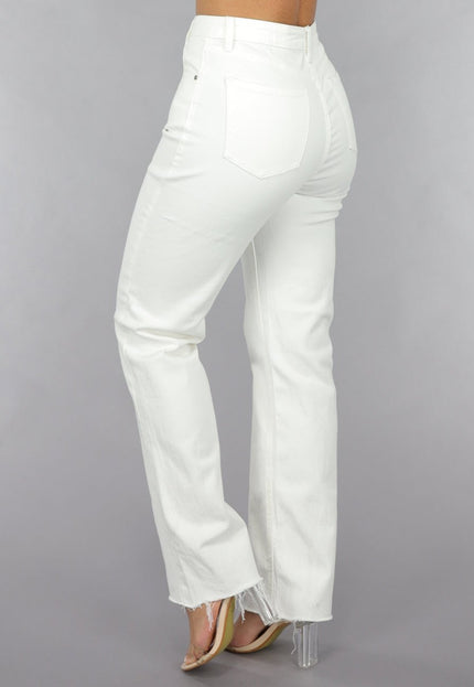Redial Jeans High Waist Straight Leg Witte Jeans