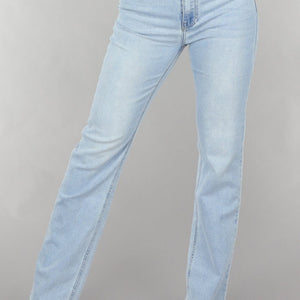 Redial Jeans Lichtblauwe Mid Waist Straight Leg Jeans