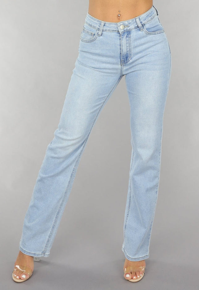 Redial Jeans Lichtblauwe Mid Waist Straight Leg Jeans