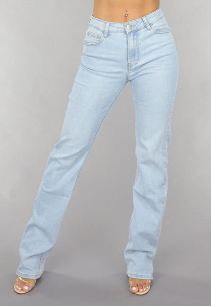 Redial Jeans Lichtblauwe Tall Mid Waist Straight Leg Jeans