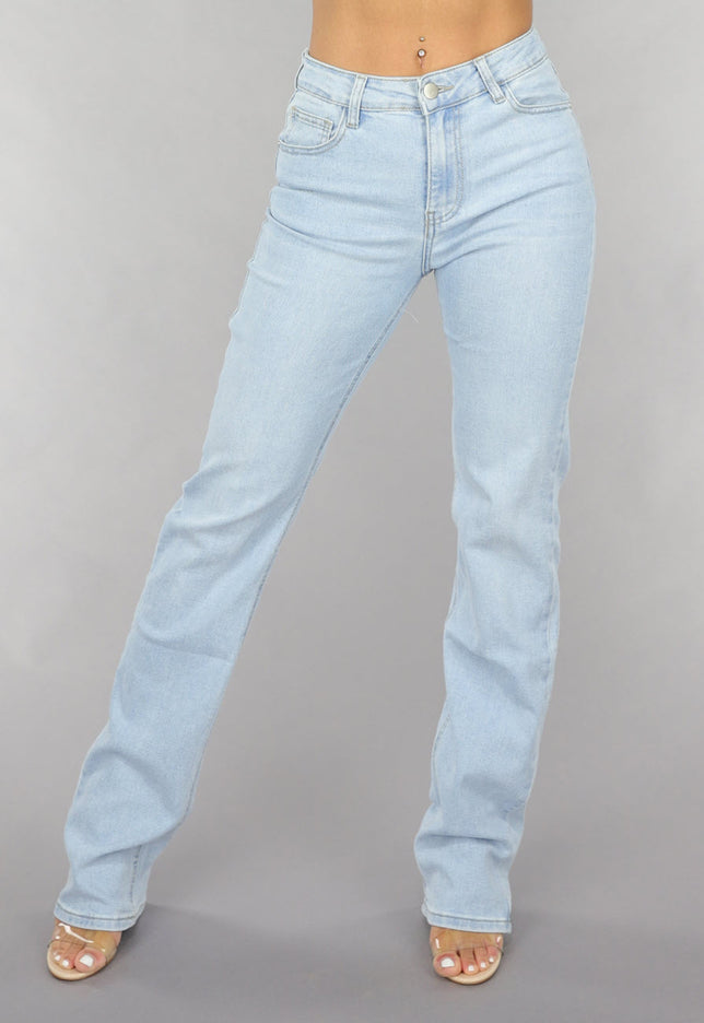 Redial Jeans Lichtblauwe Tall Mid Waist Straight Leg Jeans