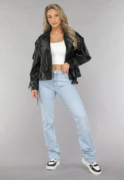 Redial Jeans Lichtblauwe Tall Mid Waist Straight Leg Jeans