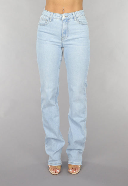 Redial Jeans Lichtblauwe Tall Mid Waist Straight Leg Jeans