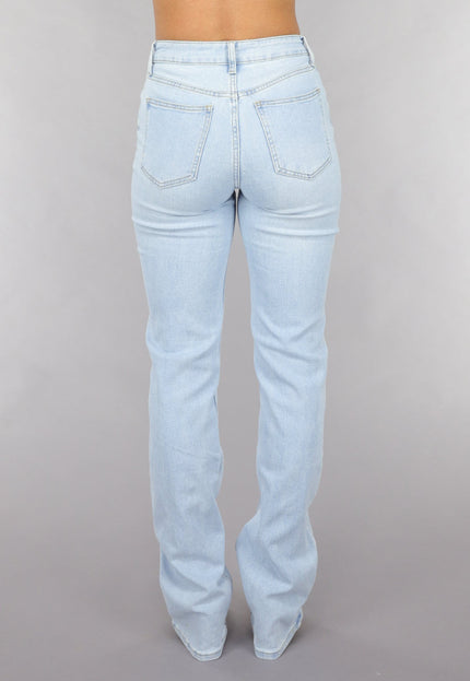 Redial Jeans Lichtblauwe Tall Mid Waist Straight Leg Jeans