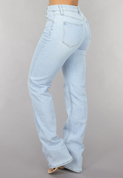 Redial Jeans Lichtblauwe Tall Mid Waist Straight Leg Jeans