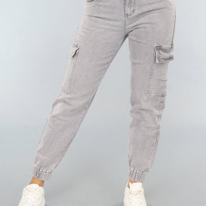 Redial Jeans Lichtgrijze Carpenter Broek met Elastische Pijpen