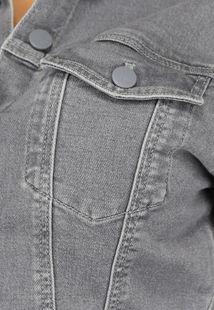 Redial Jeans Lichtgrijze Denim Jumpsuit met Stretch