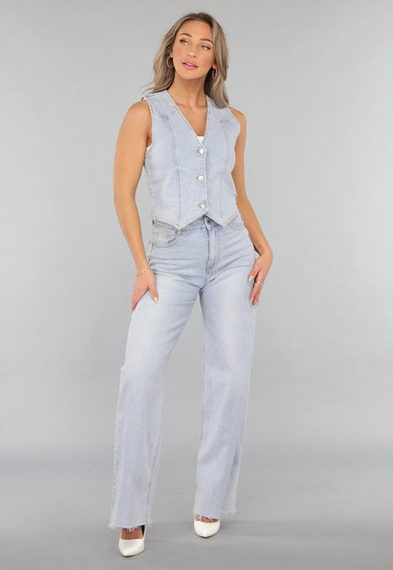 Redial Jeans Stretch Denim Gilet Topje