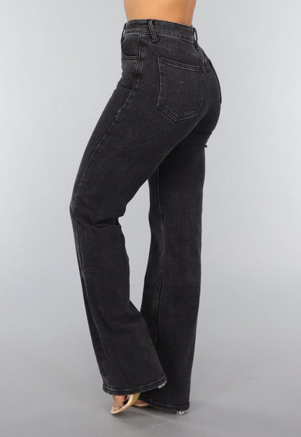 Redial Jeans Tall Antraciet Stretch Straight Leg Jeans