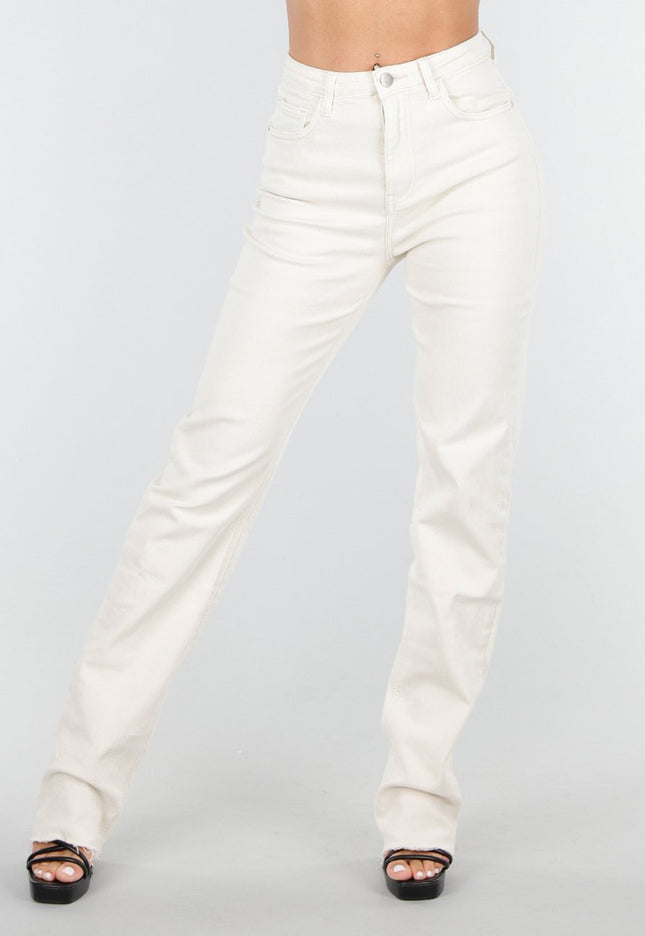 Redial Jeans Tall Beige Straight Leg Jeans