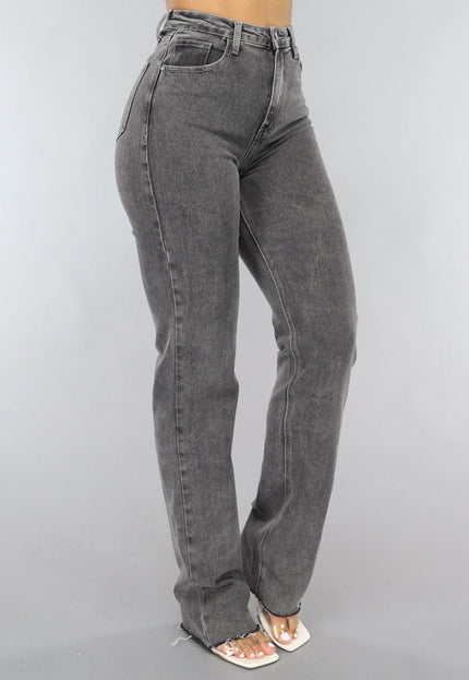 Redial Jeans Tall Grijze Straight Leg Jeans met Stretch