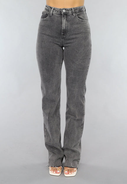 Redial Jeans Tall Grijze Straight Leg Jeans met Stretch
