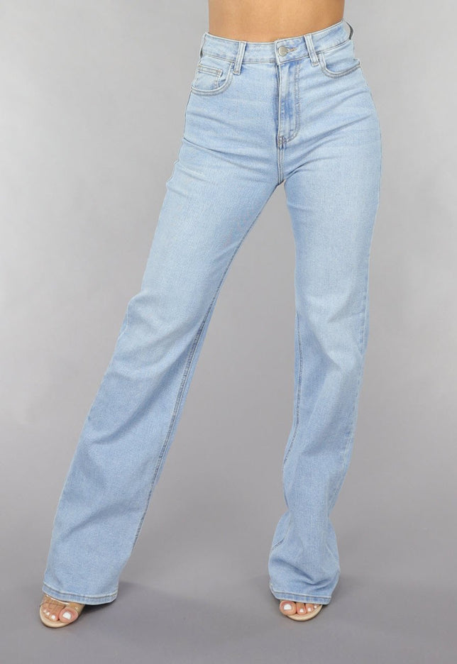 Redial Jeans Tall High Waist Lichtblauwe Wide Leg Jeans