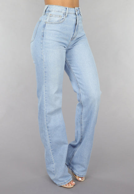Redial Jeans Tall High Waist Lichtblauwe Wide Leg Jeans