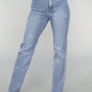 Redial Jeans Tall Lichtblauwe High Waist Stretch Jeans met Rechte Pijpen