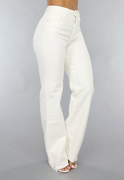 Redial Jeans Wide Leg Jeans in Gebroken Wit