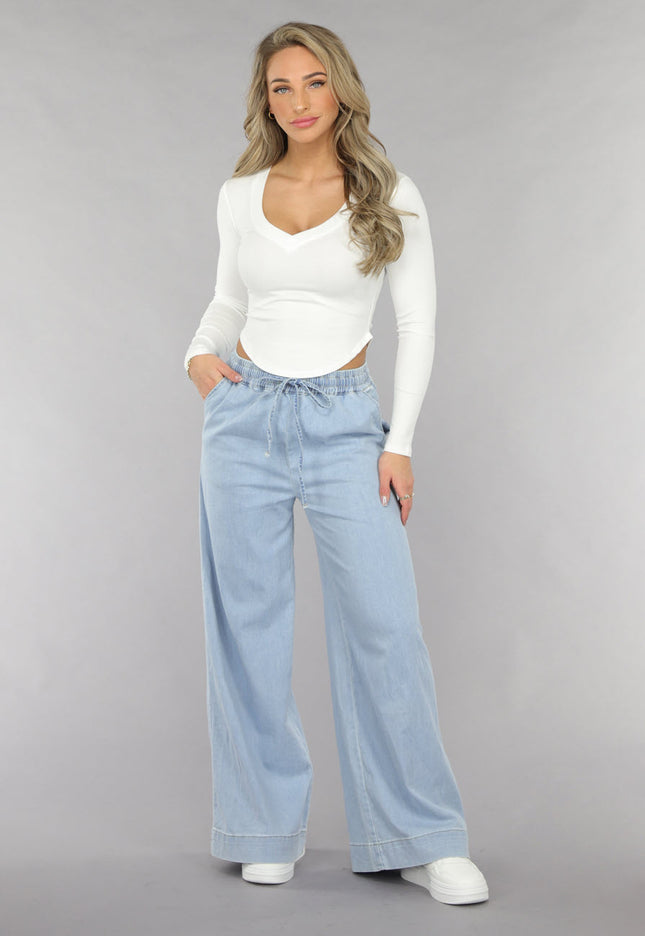 OP=OP.33.NL Wide Leg Jogger Jeans met Elastische Taille